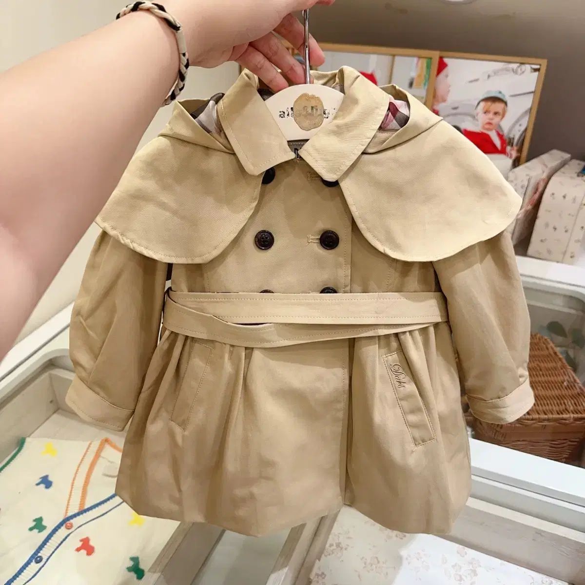 ダックスベイビー 女児 トレンチ コート 100