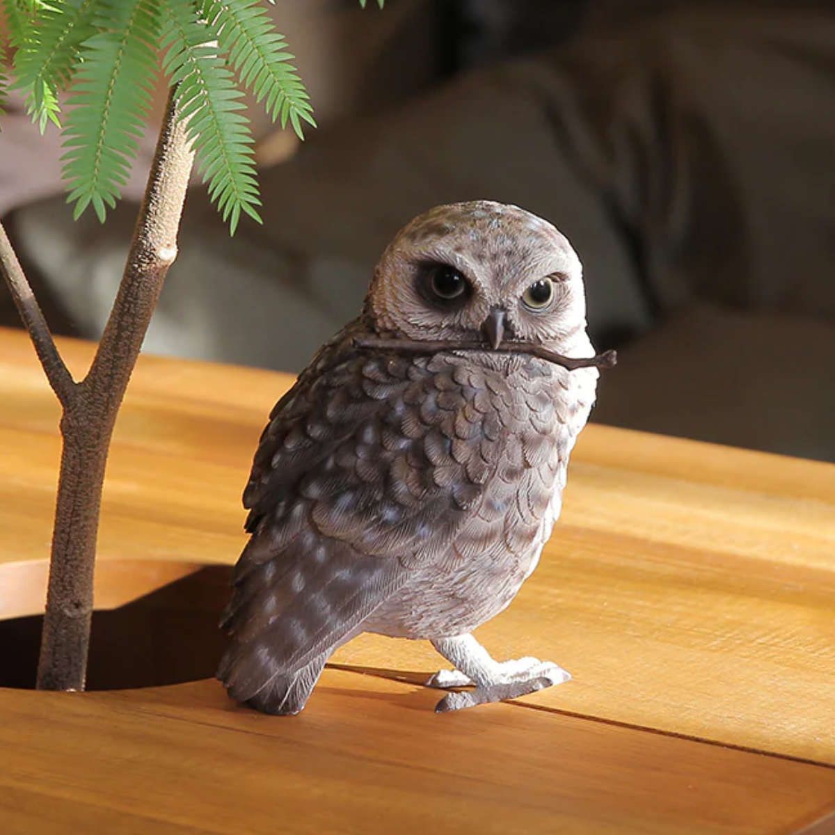 オブジェ BIRDIE BILL BURROWING OWL アナホリフクロウ マグネット付き （ クリップホルダー 置き物 置物 鳥 動物 アニマル リアル マグネット 磁石 飾る リビング 机上 雑貨 オーナメント インテリア 贈り物 プレゼント ）