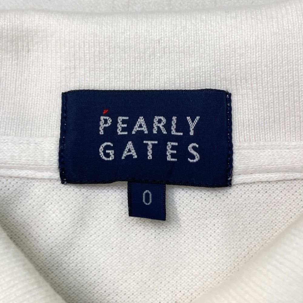 サイズ：0 PEARLY GATES パーリーゲイツ 半袖ポロシャツ ホワイト系
