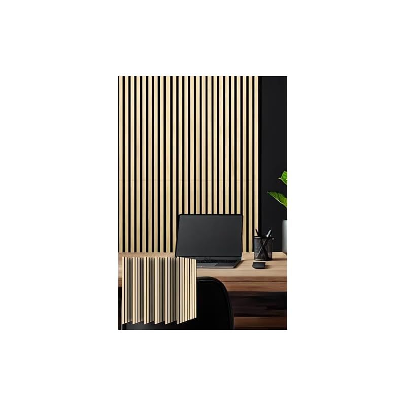 ottostyle.jp 吸音パネル 吸音材 防音材 吸音ボード 80×30cm|6枚 スラットウォール ウォールパネル リブウッド 壁材 ウッドパネル 内装 DIY 模様替え 木製 板 賃貸でも使える 騒音対策 遮音 インテリア おしゃれ シンプル 簡単