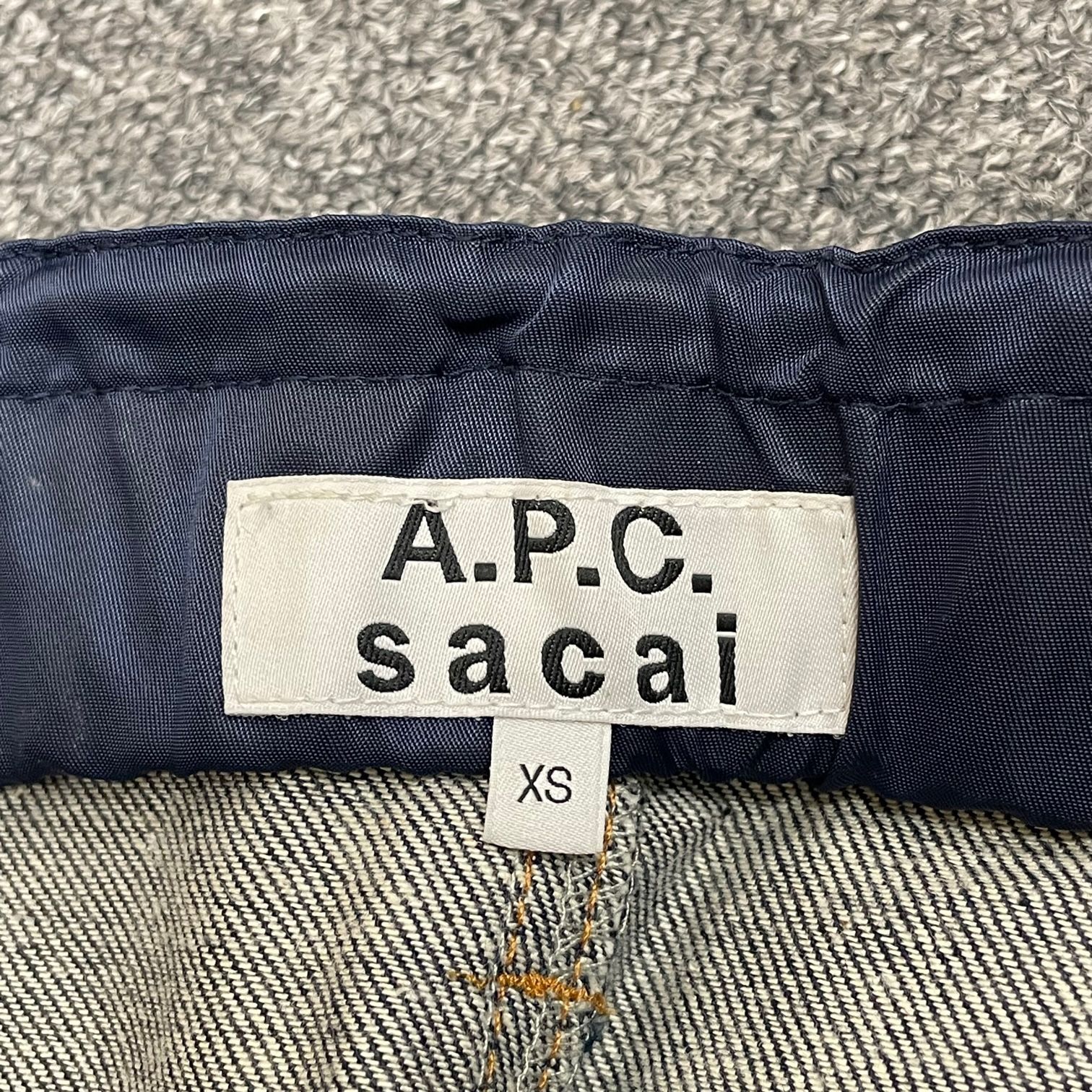 sacai x A.P.C. 21SS PANTALON HARU ナイロン切替デニムパンツ