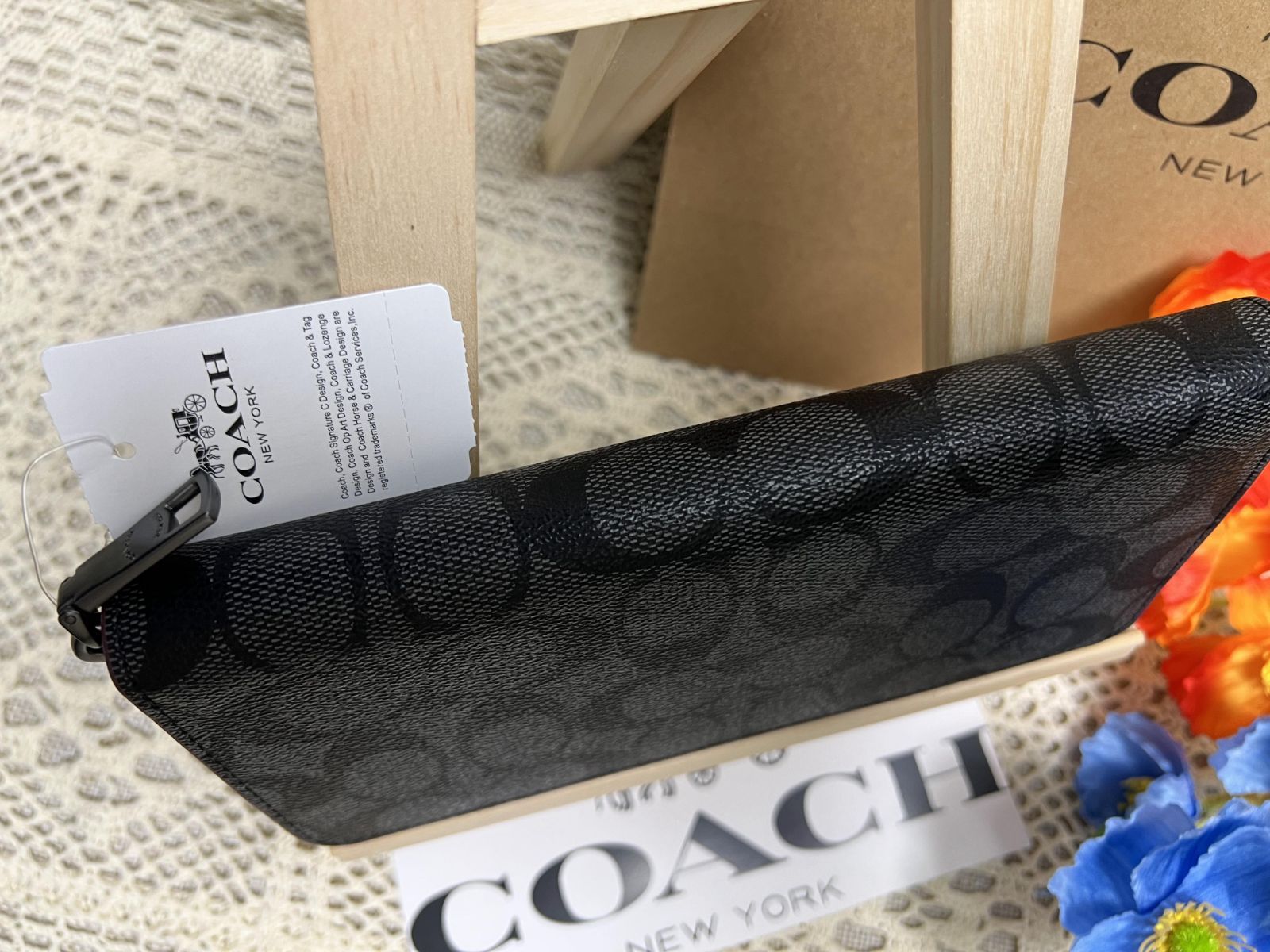 COACH 財布 コーチ長財布 シグネチャー アコーディオン ラウンド