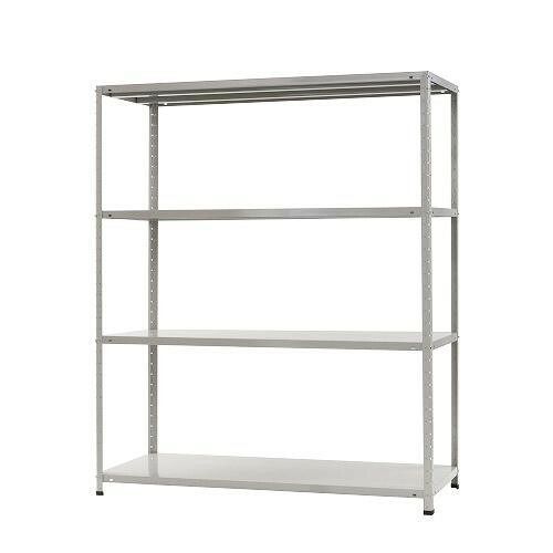 スチールラック　KT-7　4段 間口1500×奥行600×高さ1800mm　ホワイトグレー
