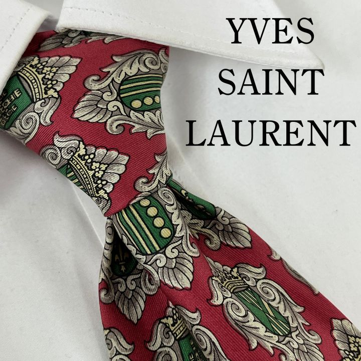 美品》YVES SAINT LAURENT(イヴサンローラン）シルクネクタイ