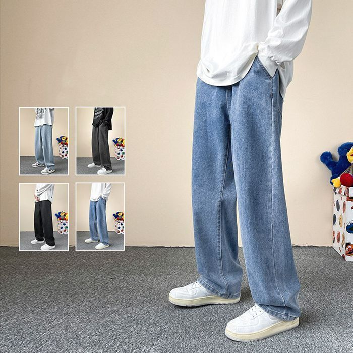 カジュアルパンツ ロングパンツ メンズ ボトムス ワイドパンツ デニム風 ロング丈 動きやすい おしゃれ シンプル カジュアル 通勤 通学 春夏 新作  メンズファッション qcwss03 qcwss03 - メルカリ 