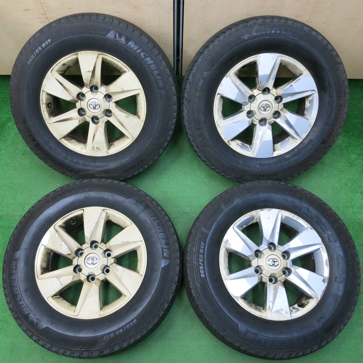 *送料無料* バリ溝！8.5分トヨタ 150系 ランクル プラド 純正 265/65R17 ミシュラン LATITUDE TOUR 17インチ PCD139.7/6H4022602イノ