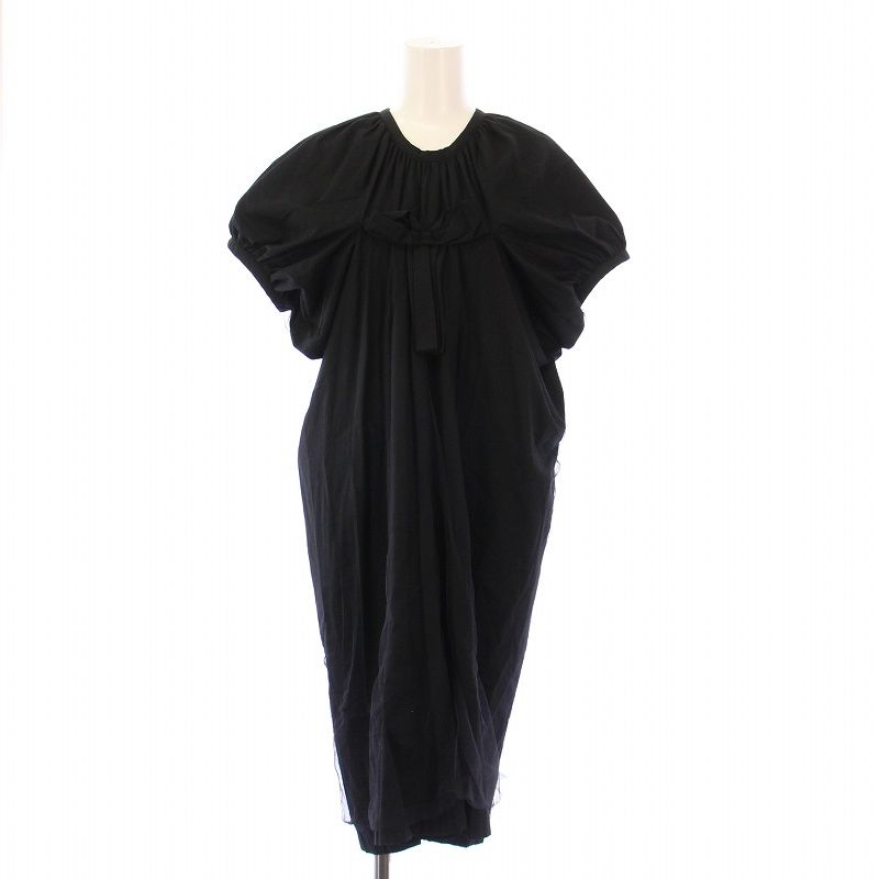 トリココムデギャルソン ドット ウエストリボン ワンピース ロング ブラック M tricot COMME des GARCONS（トリココムデギャルソン）ワンピース