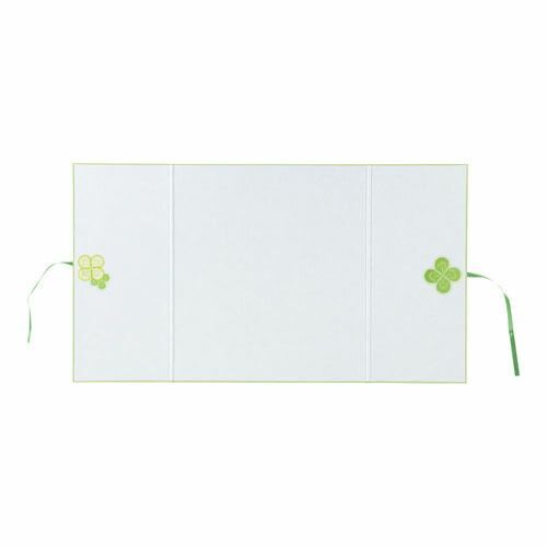 まとめ ミドリ 色紙 両開きリボン クローバー 33145 ×10セット