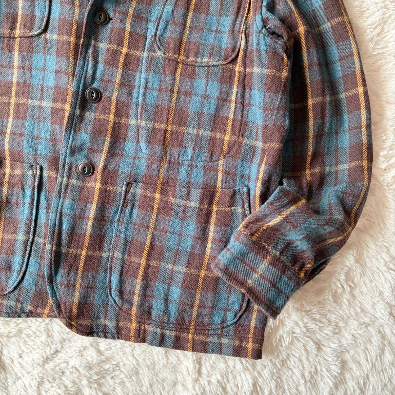 45R フォーティーファイブアール 美品 インドざっ栗ネルの908シャツ