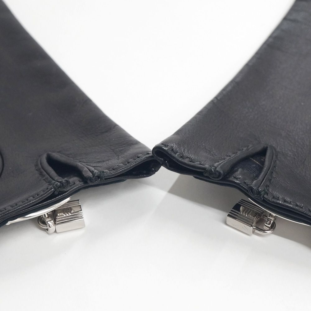 【極美品】HERMES エルメス ケリー グローブ 手袋 レザー カデナチャーム HERMES エルメス グローブ ケリー カデナ チャーム付 手袋