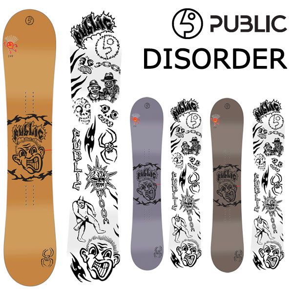 24-25 PUBLIC | パブリック DISORDER ディソーダー メンズ スノーボード ジブ グラトリ 板 2025 型落ち