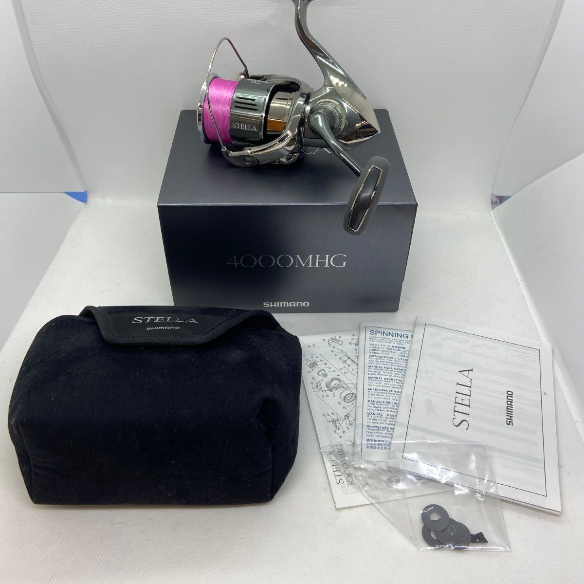 SHIMANO - △△SHIMANO シマノ スピニングリール 22ステラ 4000MHG-K 043955 箱、ライン付 SHIMANO - △△SHIMANO シマノ スピニングリール 22ステラ