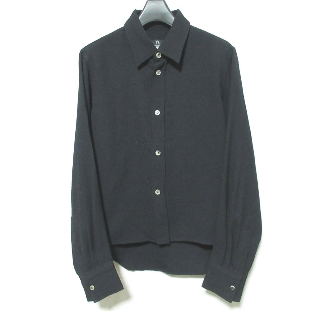 Y's ロングシャツ 黒 size 2 ワイズ Y's ヨウジヤマモト シャツ