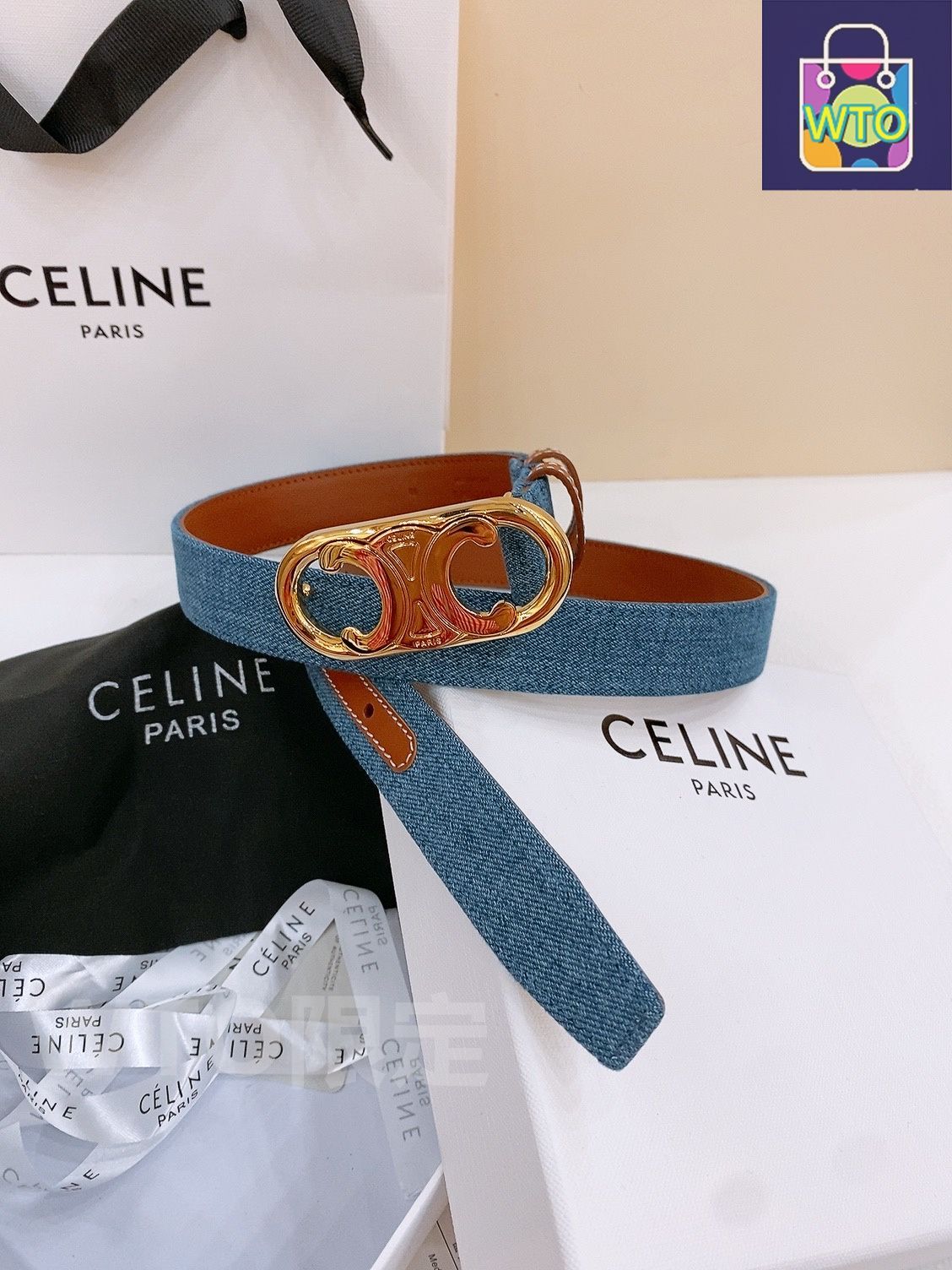 今日特価】Celine セリーヌ 24 中号 デニムベルト-1 - メルカリ