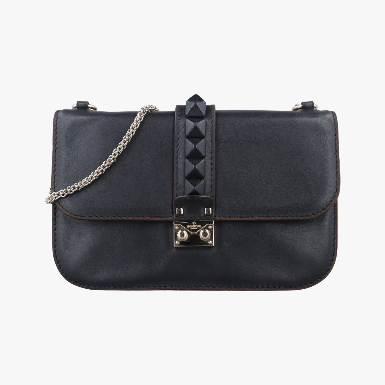 ヴァレンティノValentinoロックスタッズ グラムロック ブラック レザー BS-G398VLX3