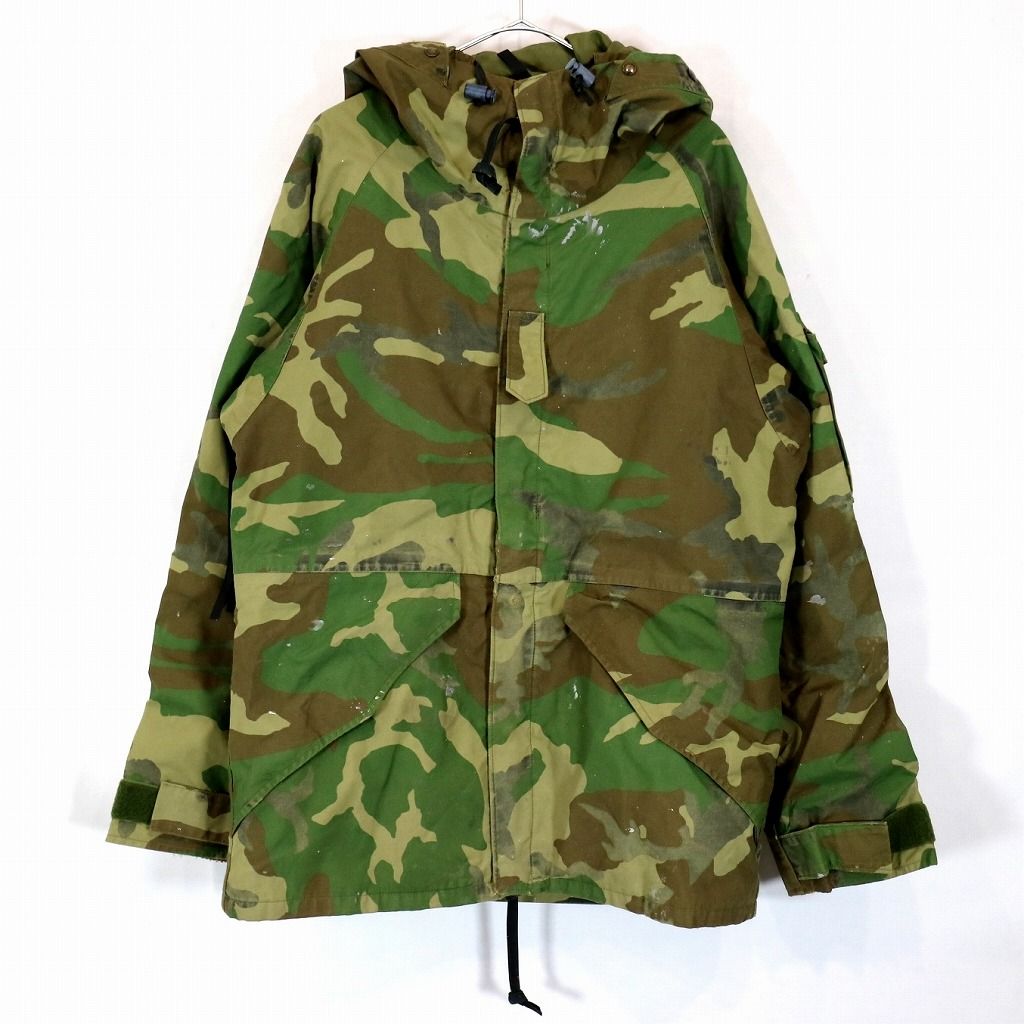 90年代 米軍実物 U.S.ARMY ECWCS GEN1 Level6 ミリタリージャケット 戦闘服 ウッドランドカモ (メンズ  SMALL-REGULAR) 中古 古着 O0223