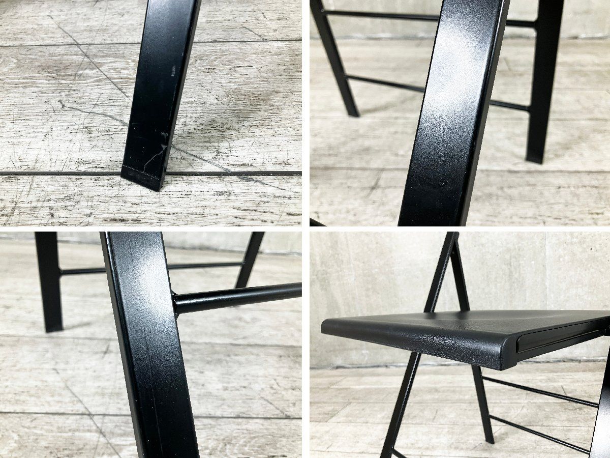 フォールディングチェア|折り畳みチェア ブラック