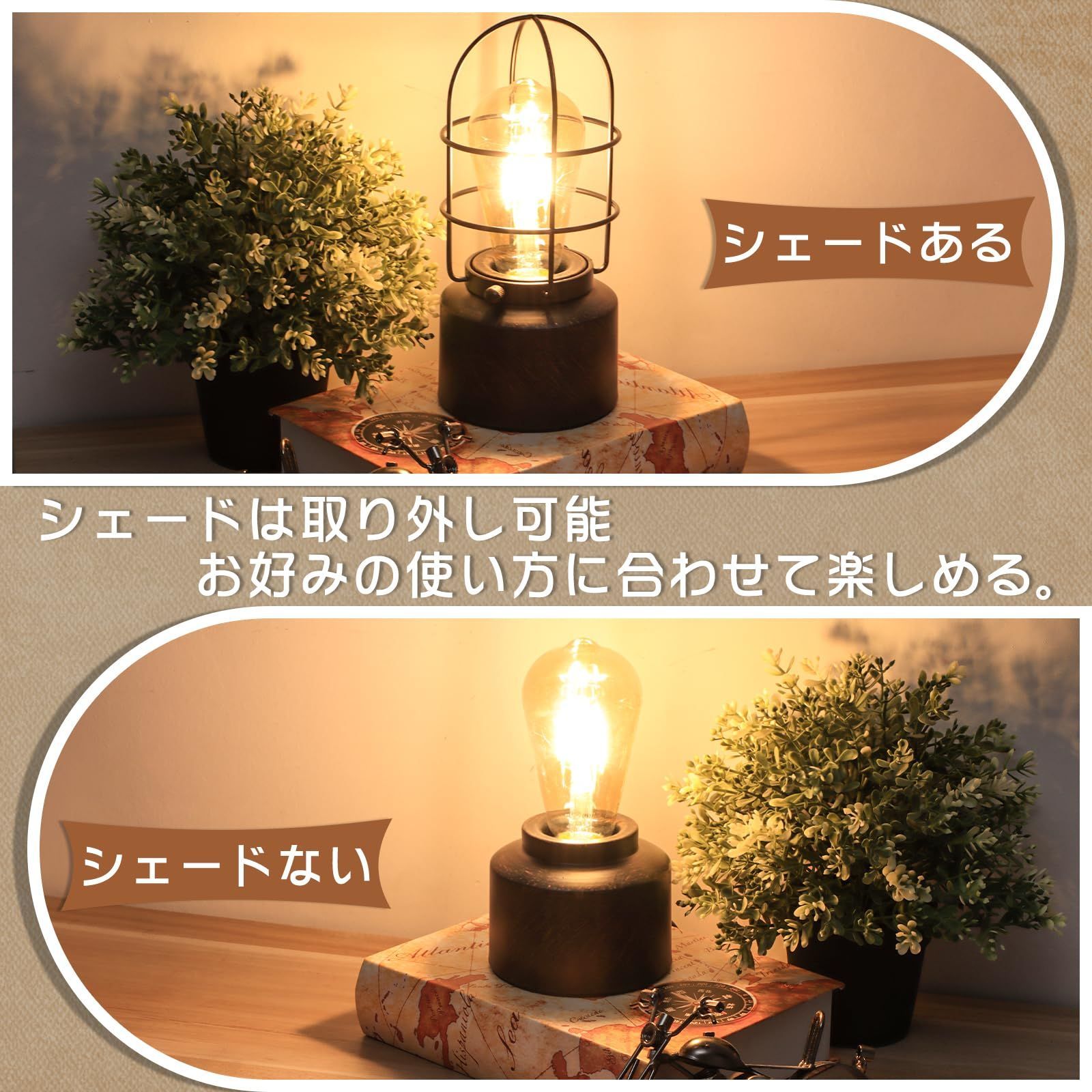 テーブルランプ アンティーク 間接照明 テーブルライト ベッドサイドランプ テーブルランプ アンティーク レトロ 布製 おしゃれ ガラス