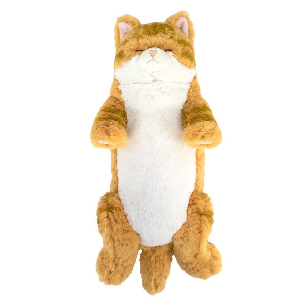 サンレモン ひざ ねこ チャシロ すやすや 21×47×14cm ぬいぐるみ アニマル P-8232 [ねこ チャシロ] [ひざ]