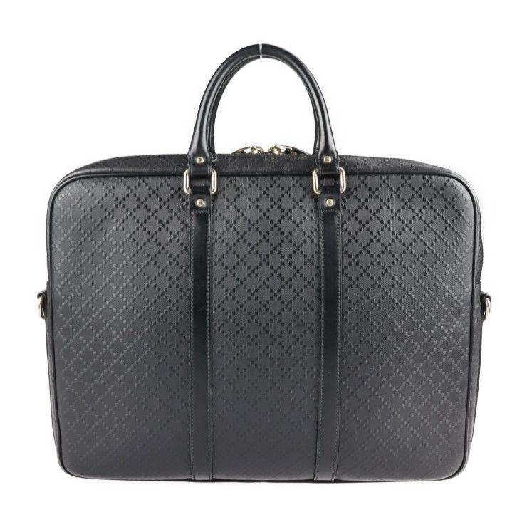 GUCCI グッチ ディアマンテ ビジネスバッグ 書類カバン ブリーフケース ハンドバッグ レザー ダークブラウン 茶 GUCCI グッチ ディアマンテ ビジネスバッグ 書類カバン