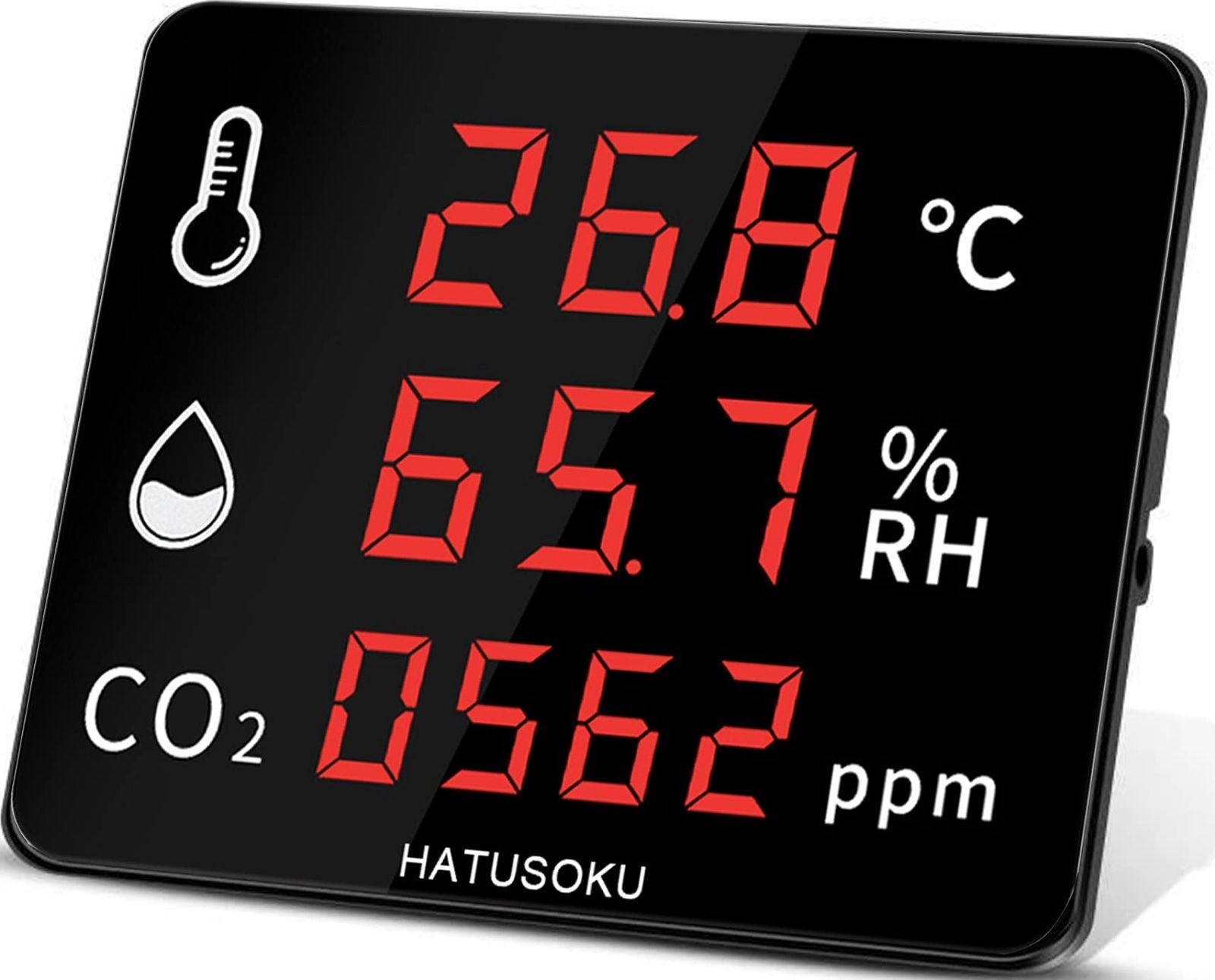 HATUSOKU 業務用 大画面 CO2センサー 二酸化炭素濃度計 CO2測定器 NDIR