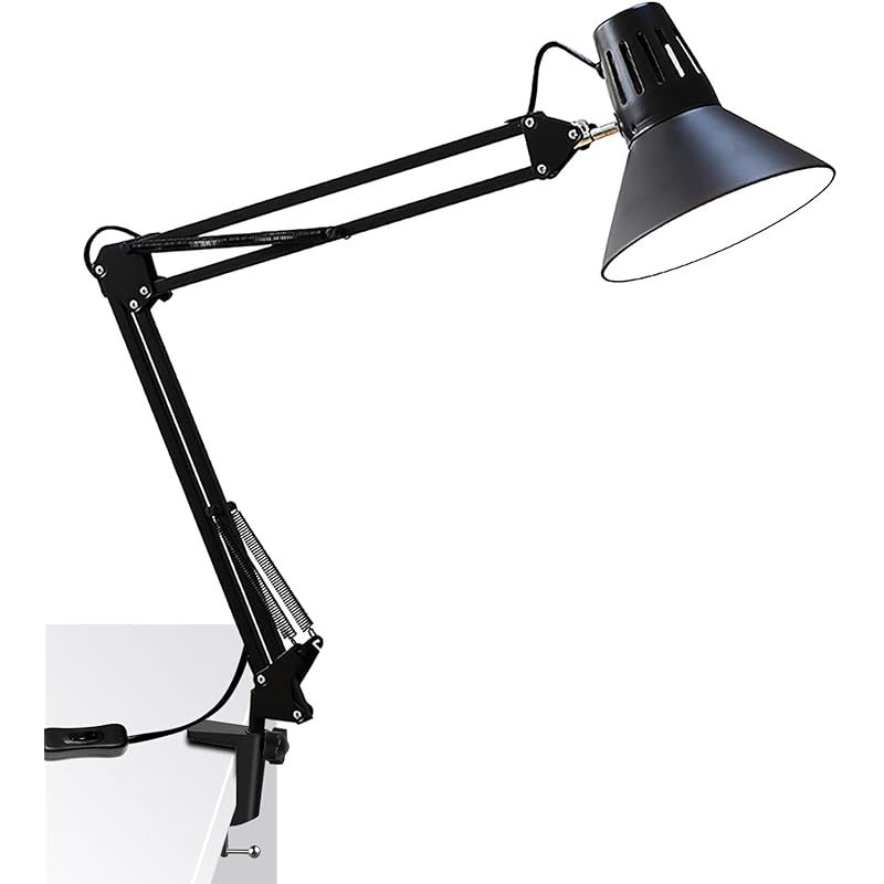 Tledtech アームライト LED スタンド E２６ スイングアームライト クランプ式 LEDデスクライト 目に優しい アームランプ 高輝度