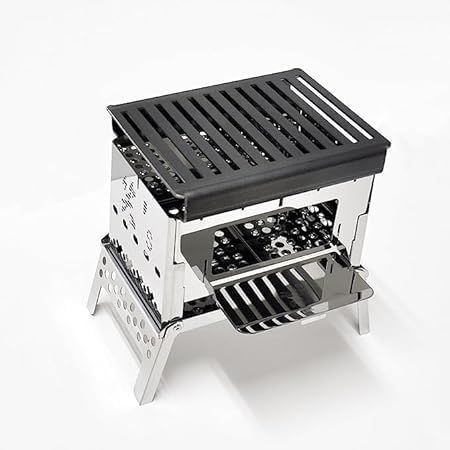 コンパクト焚き火グリルB-6君 3点セット(B6君/専用ハードロストル