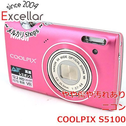 bn:16] Nikon製 デジカメ COOLPIX S5100 ピンク/1200万画素 本体