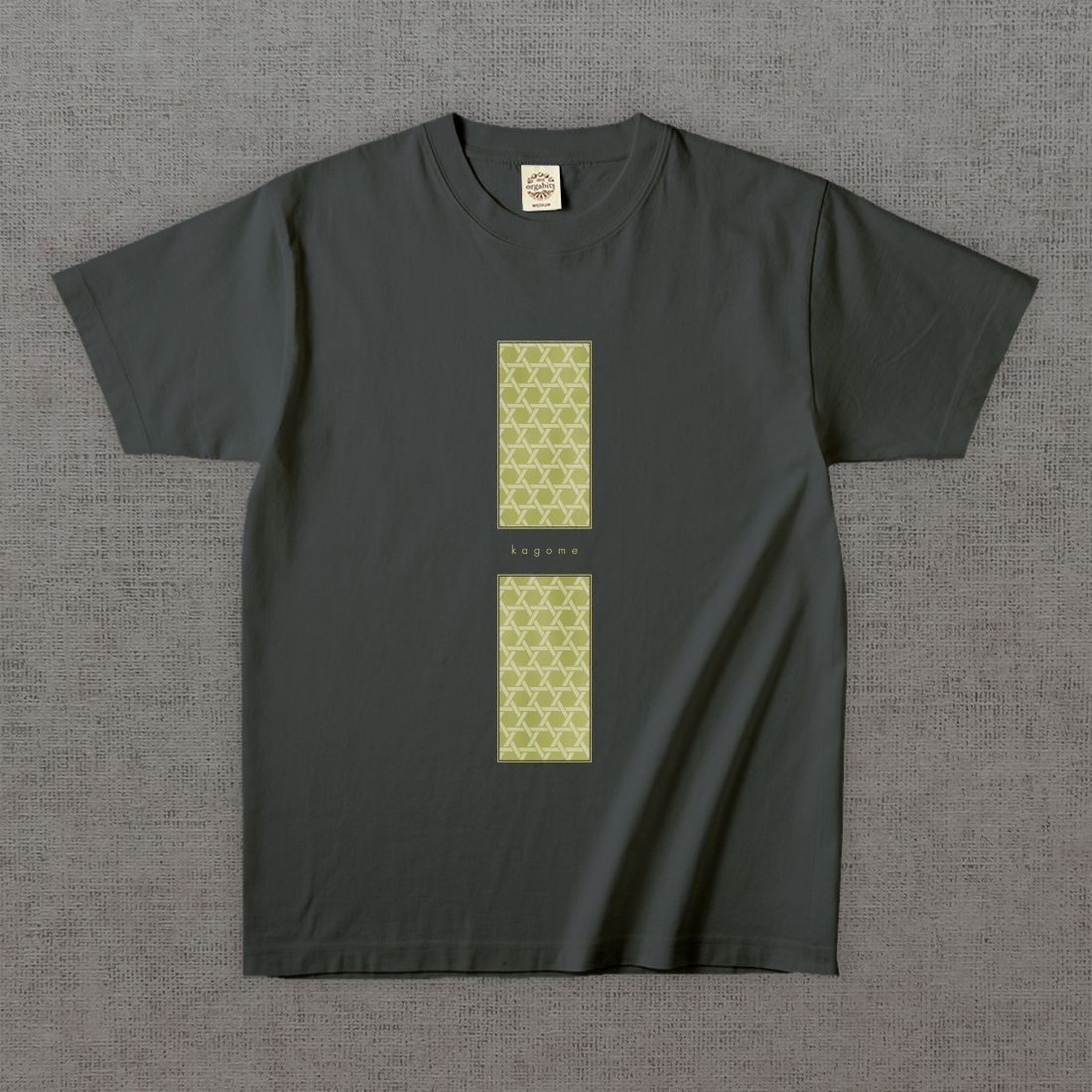 和柄Tシャツ　籠目 -彩・角-