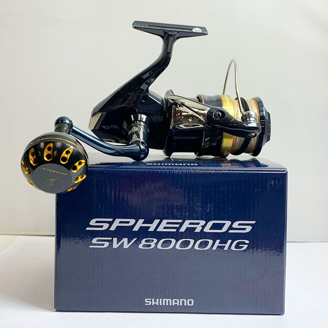 SHIMANO シマノ 21スフェロスSW 8000HG スピニングリール ハンドルノブ（ゴメクサス）箱付 043658 - メルカリ