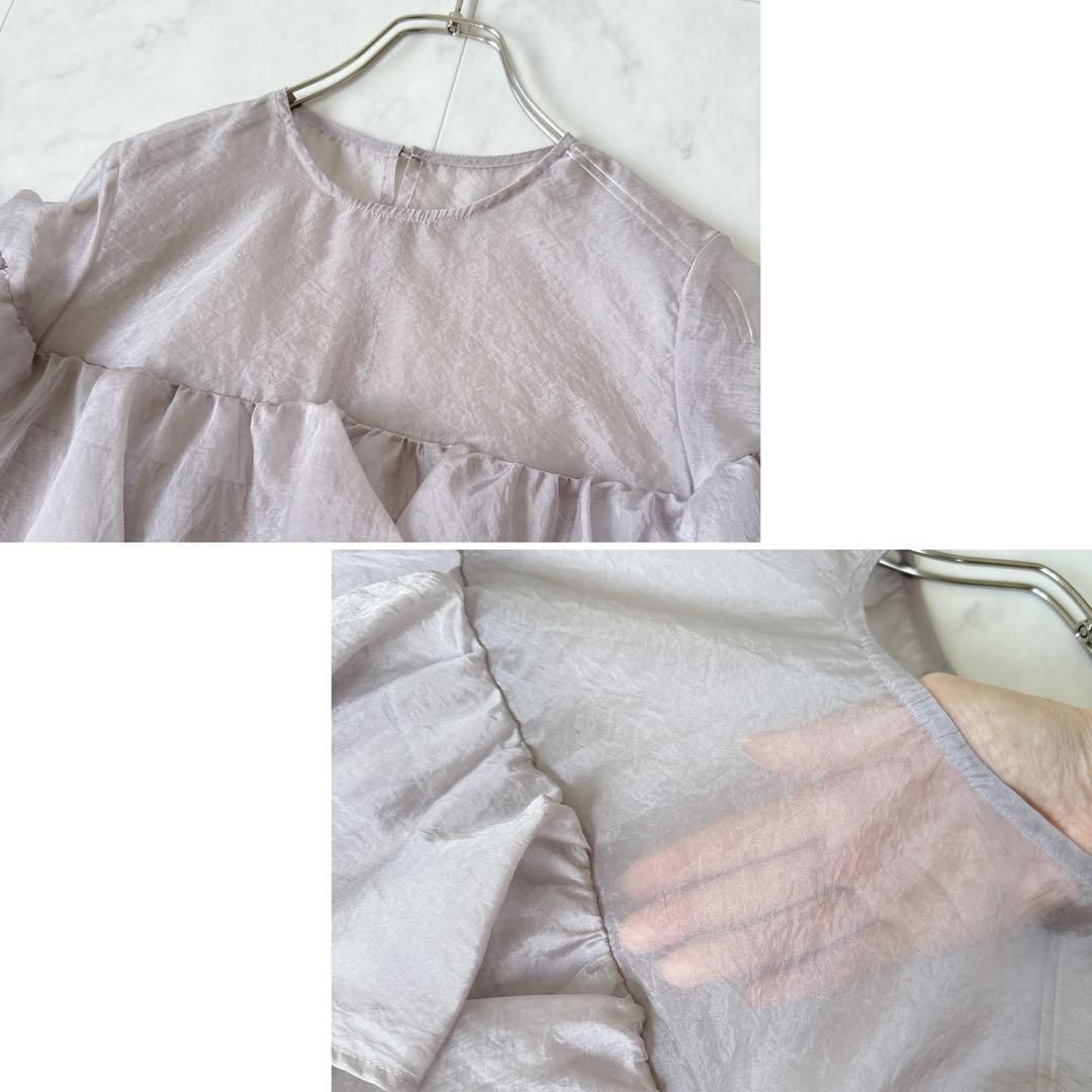 シアーフリルブラウス