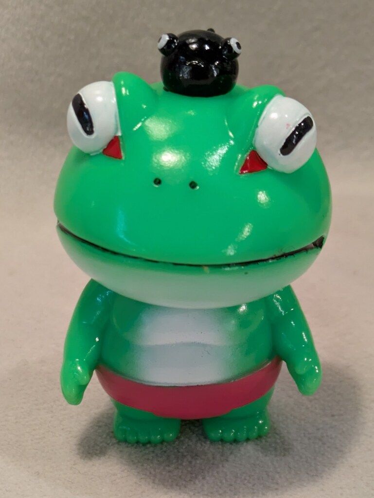 ゴッコ堂 大ガマの海 ソフビ 緑成型 金ふんどし まわし付 リアルヘッド