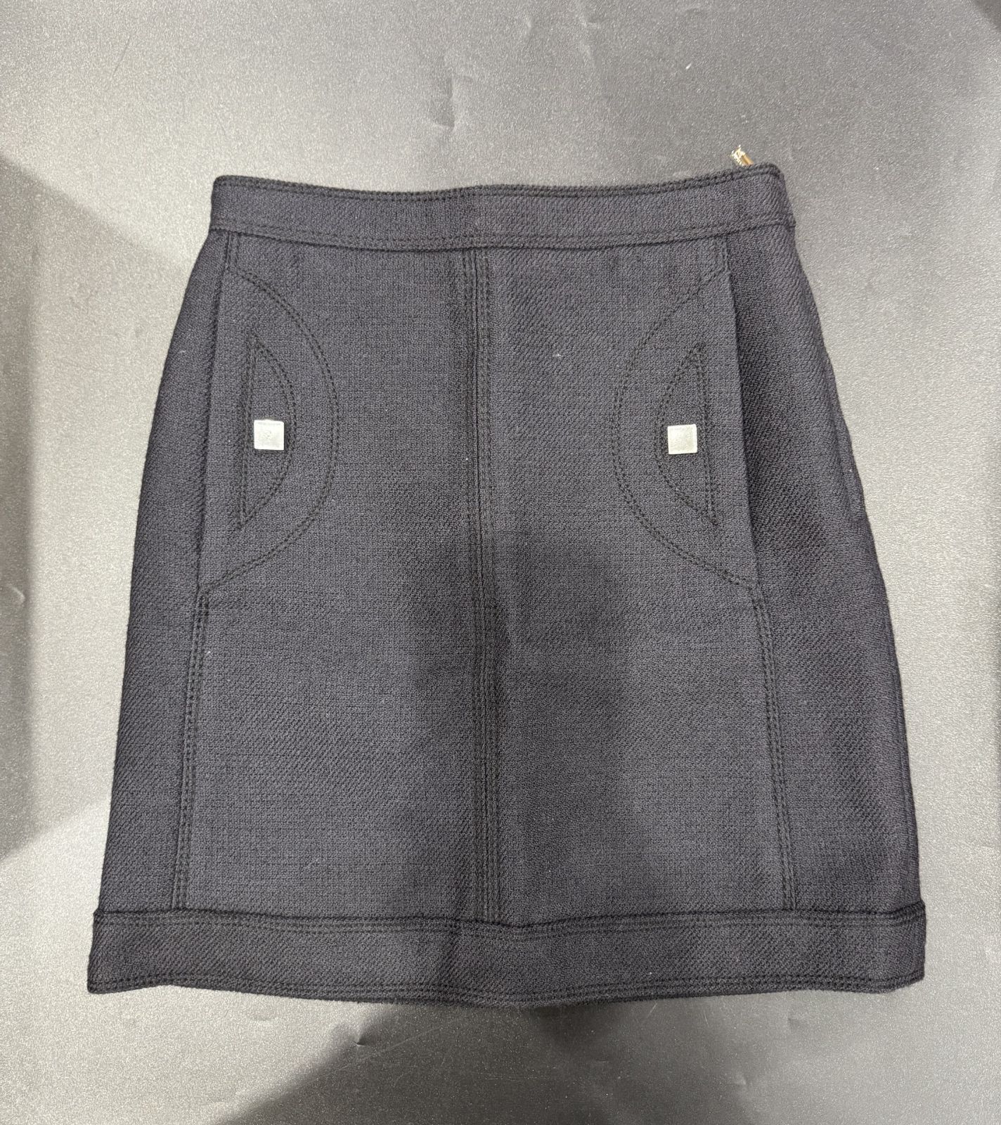 LOUIS VUITTON スカート ミニ タイト ネイビー 34 D25072381