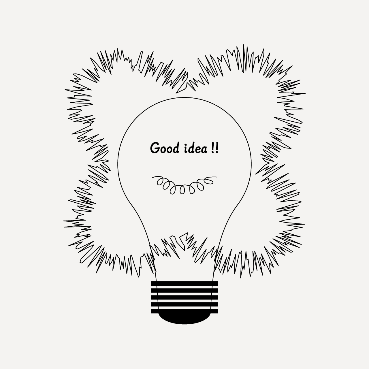 グラフィックスウェット　Good idea White -Sweat-