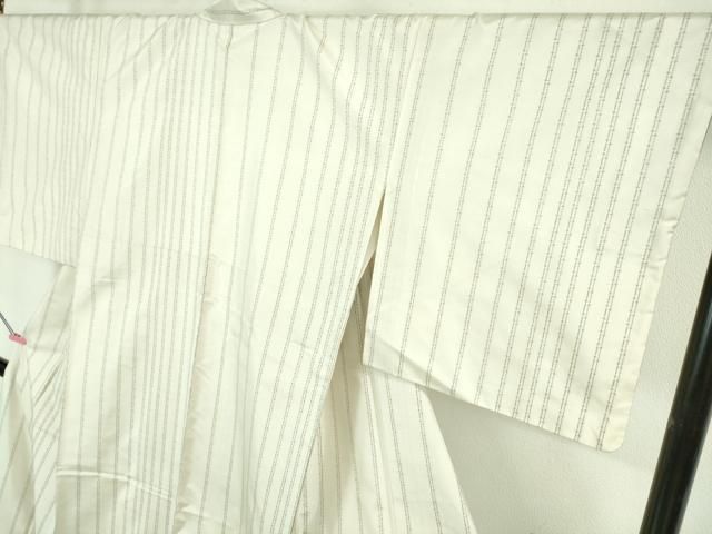 平和屋本店□極上 本場大島紬 白大島 7マルキ 間道 西村絹織物謹製