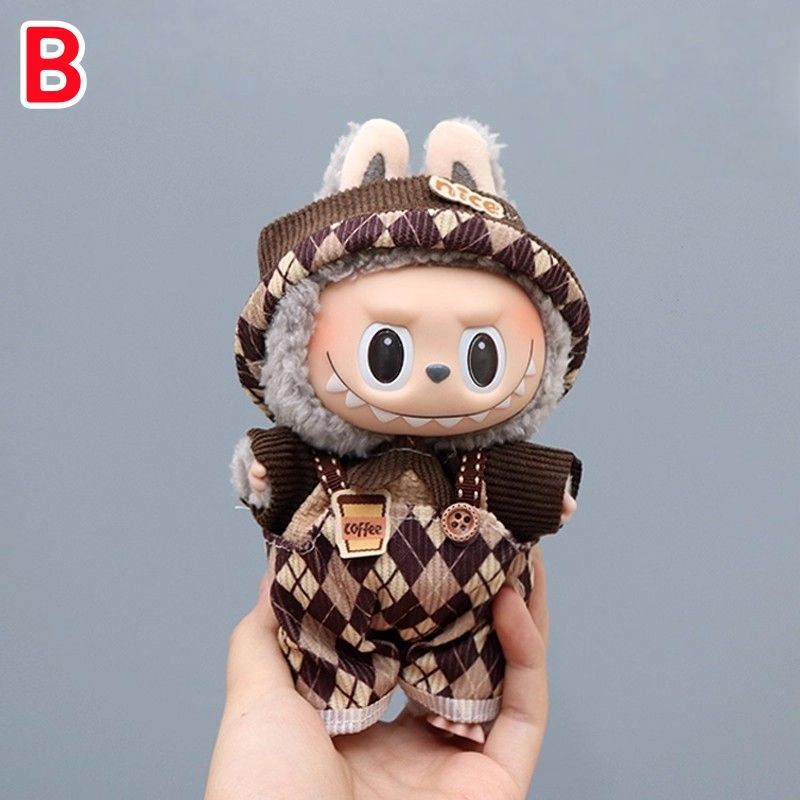labubu 3.0 ぬいぐるみ 6色セット Labubuぬいぐるみ3.0 着替え洋服セット3点 パーティ着替え洋服