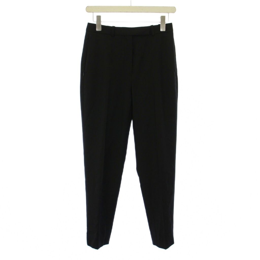 セオリー Theory 24AW sleek flannel hm taper pant wj スラックスパンツ ジップフライ ストレッチ 無地 ウール 00 黒 ブラック 01-4306410 |BB
