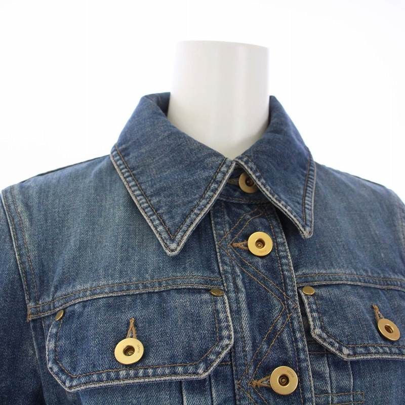 グッチ GUCCI デニムジャケット ジージャン Gジャン ロゴボタン 38 S