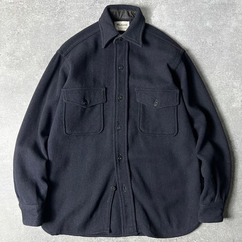 60s Madewell マチ付き 長袖 ウール CPO シャツ / 60年代 ビンテージ 