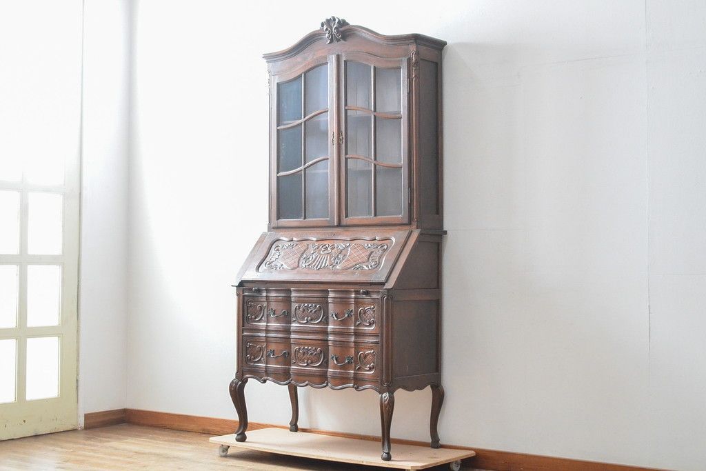 GMFH279○北海道民芸家具 ライティングビューロー ライティングデスク 座机 GMFH279○北海道民芸家具 ライティングビューロー ライティングデスク