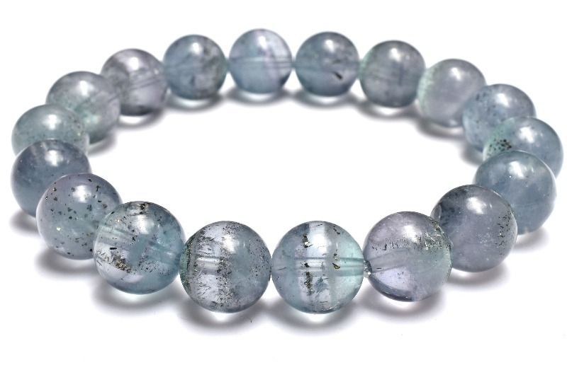 １点物 ナミビア産 パイライトインフローライト 11mm ブレスレット パワーストーン 天然石 _MA9816