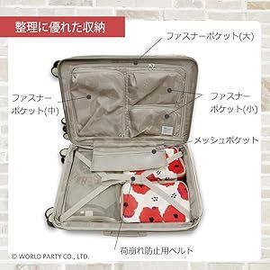 キャリーケース スーツケース WPC Sサイズ 機内持込 ポーチ付き マチ拡張 軽量 エキスパンダブル 35L 40L 4輪 旅行 修学旅行 TSAロック PC サイレント 1-3泊 小旅行 69000 母の日 かわいい W by wpc DECORATOM_COM_BR