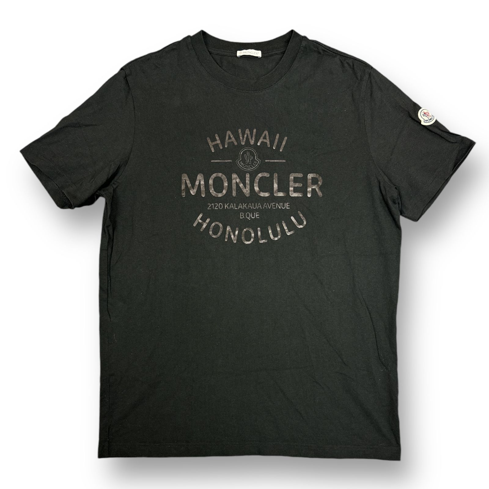 定価59400円 MONCLER 24SS メタリックフロントロゴTシャツ カットソー 