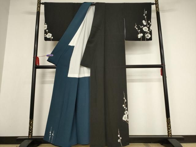 平和屋着物●世界的人形師　辻村寿三郎　ジュサブロー　訪問着　刺繍　梅　金糸　正絹　逸品　AAAW9408br 平和屋着物○世界的人形師 辻村寿三郎 ジュサブロー 訪問着 刺繍 梅