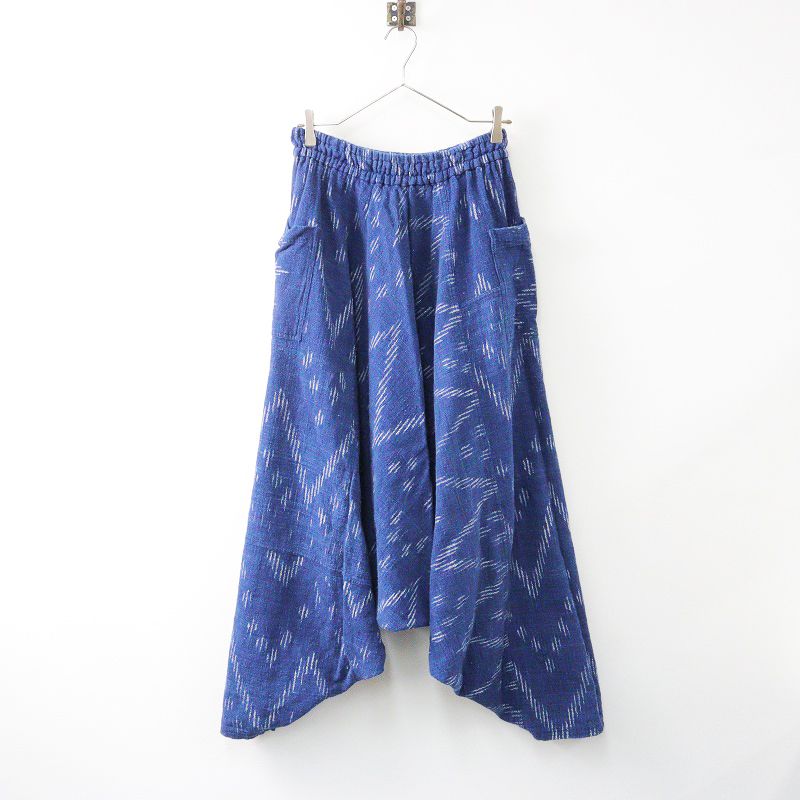 うさと✦ワイドパンツ✦藍染✦美品 うさと✦パンツ✦美品✦藍染✦コットン
