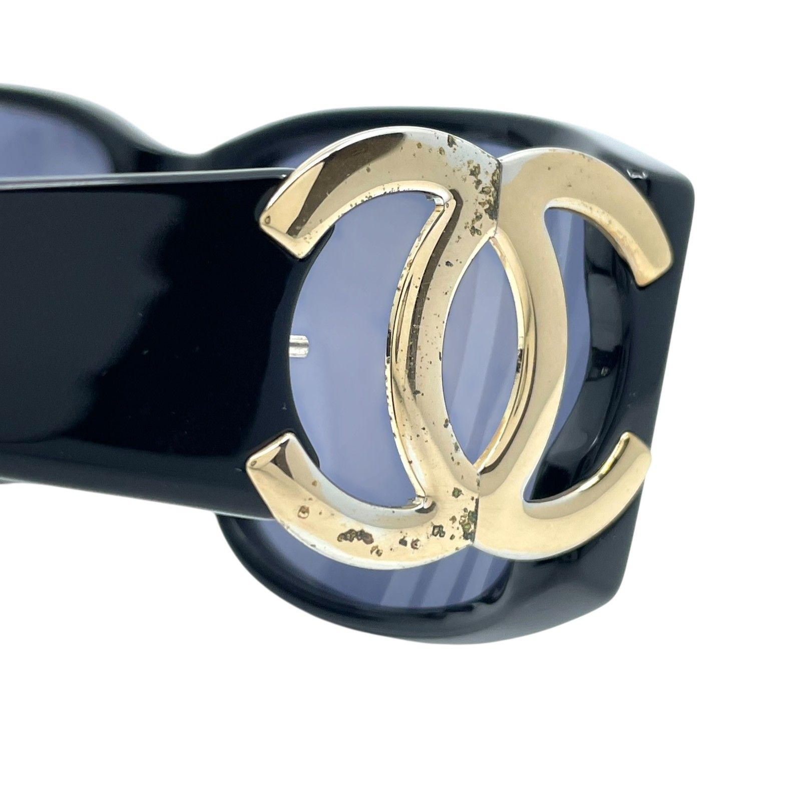 CHANEL シャネル サングラス ココマーク 黒 ブラック ゴールド
