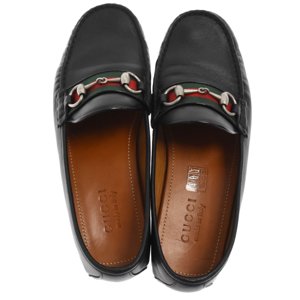 GUCCI ホースビット ドライビングシューズ シェリーライン ブラック 35 未使用級✨GUCCI ドライビングシューズ ホースビット シェリー