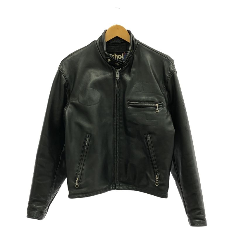 SCHOTT レザージャケット 90s ワッペン剥がれ ショット 66