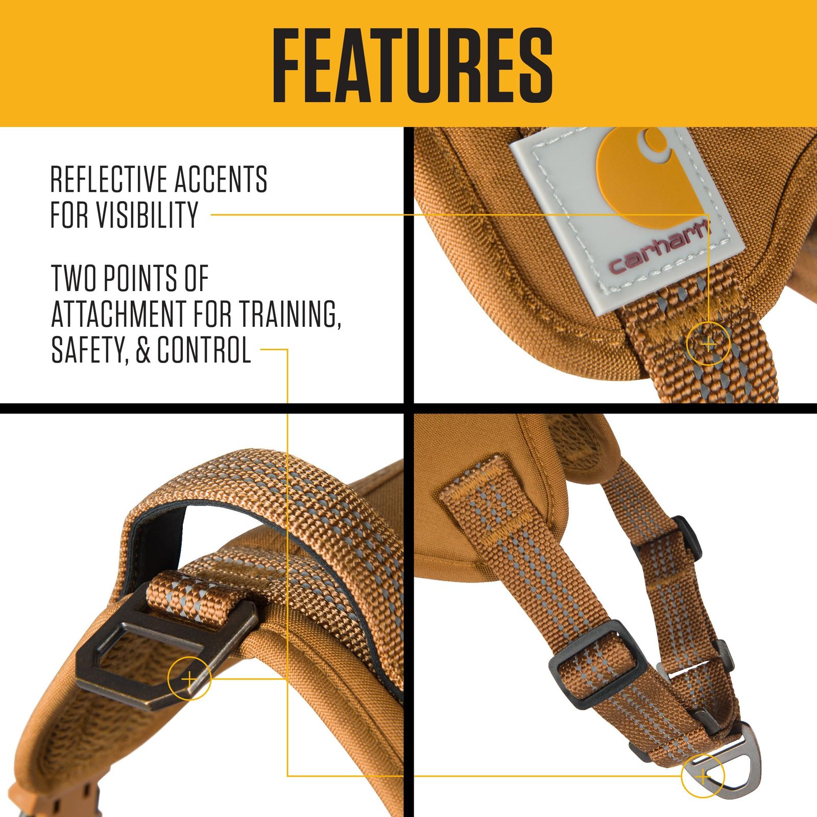 Carhartt(カーハート) ナイロンダック 引っ張り不要 犬用ハーネス 完全