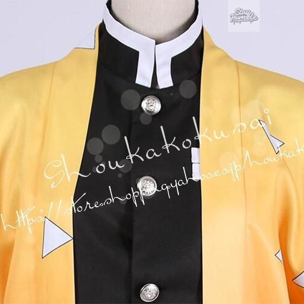 子供用大人用鬼滅の刃風鬼殺隊隊服鳴柱我妻善逸コスプレ衣装ウィッグcos靴道具刀cosplayコスチュームハロウィン仮装変装